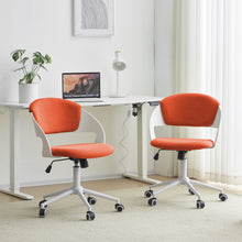 Load image into Gallery viewer, HYLONE Armless Office Chair Cute Desk Chair Set of 2, Comfy Fabric Task Vanity Chair with Wheels and Padded Back, Height Adjustable Swivel Computer Chair for Small Spaces, Grey