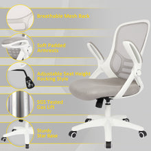 Load image into Gallery viewer, Office Chair Ergonomic Mesh Swivel Computer Task Desk Chair Comfortable, Flip-up Arms, Adjustable Height,White