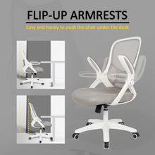 Load image into Gallery viewer, Office Chair Ergonomic Mesh Swivel Computer Task Desk Chair Comfortable, Flip-up Arms, Adjustable Height,White
