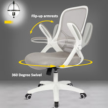 Load image into Gallery viewer, Office Chair Ergonomic Mesh Swivel Computer Task Desk Chair Comfortable, Flip-up Arms, Adjustable Height,White