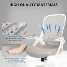 Load image into Gallery viewer, Office Chair Ergonomic Mesh Swivel Computer Task Desk Chair Comfortable, Flip-up Arms, Adjustable Height,White