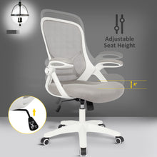 Load image into Gallery viewer, Office Chair Ergonomic Mesh Swivel Computer Task Desk Chair Comfortable, Flip-up Arms, Adjustable Height,White