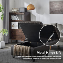 Load image into Gallery viewer, Square Storage Ottoman Bench Ottoman Coffee Table Bench Oversized Coffee Table Ottoman Bench with Storage for Living Room