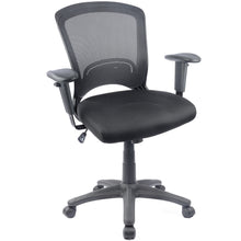 Load image into Gallery viewer, Ergonomic Mid Back Office Chair, Mesh Desk Computer Chair with Lumbar Support and Adjustable Arms, Black
