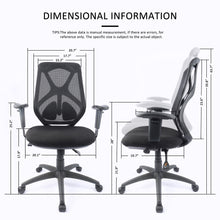 Load image into Gallery viewer, Mesh Executive Office Chair with Headrest, Adjustable Arms and Lumbar Support
