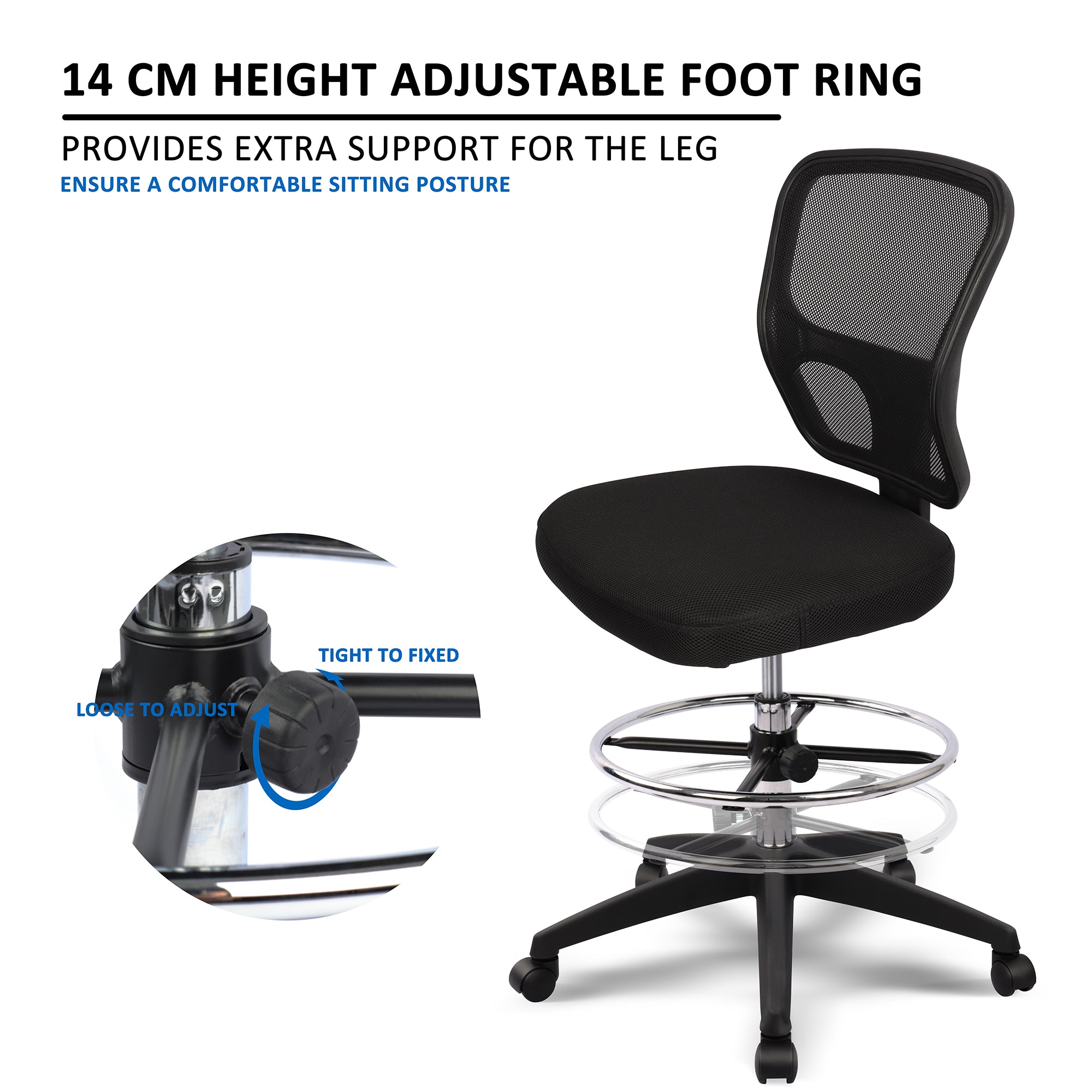Swivel Chair Most Comfortable Drafting Chairs Adjustable Foot