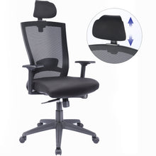 Load image into Gallery viewer, Ergonomic Mesh Chair with Adjustable Headrest, Arms, and Lumbar Support
