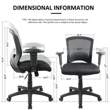 Load image into Gallery viewer, Ergonomic Mid Back Office Chair, Mesh Desk Computer Chair with Lumbar Support and Adjustable Arms, Black
