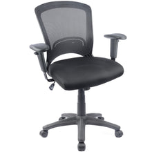 Load image into Gallery viewer, Ergonomic Mid Back Office Chair, Mesh Desk Computer Chair with Lumbar Support and Adjustable Arms, Black
